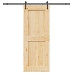 VIDAXL Porte coulissante et kit de quincaillerie 90x210 cm pin massif
