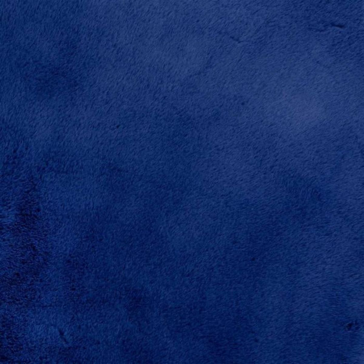 ATMOSPHERA Tapis Rond Imitation Fourrure  Doucea  80cm Bleu Indigo