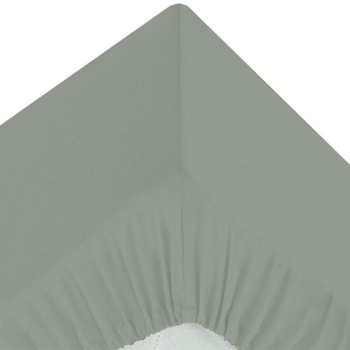 ATMOSPHERA Drap Housse 2 Personnes  Percale  140x190cm Vert Tilleul