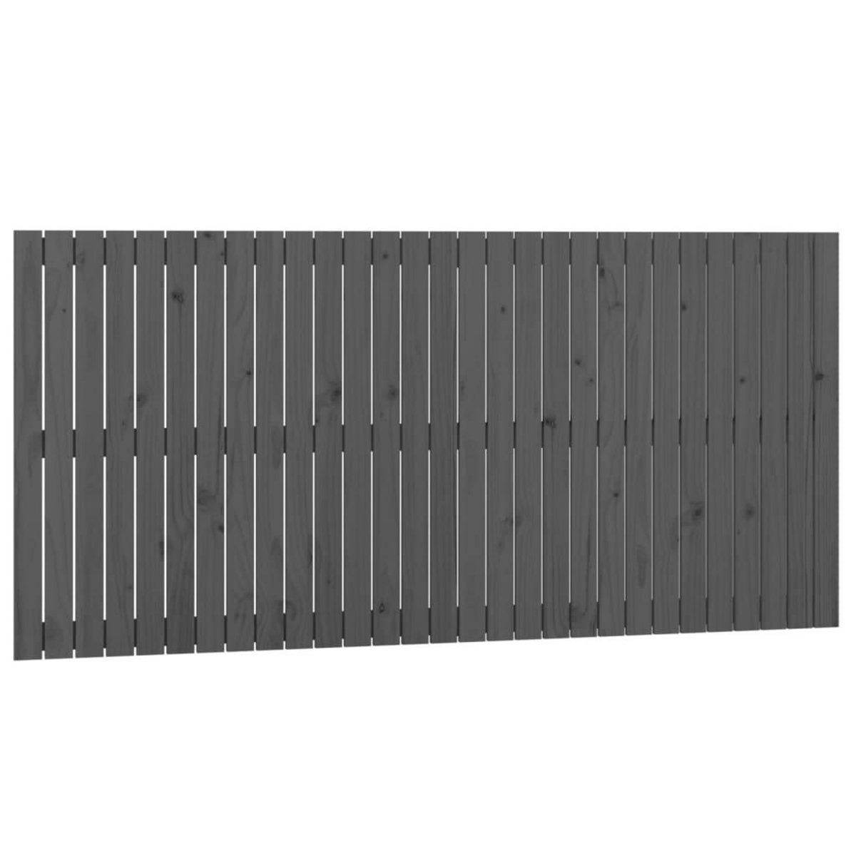 VIDAXL Tete de lit murale Gris 185x3x90 cm Bois massif de pin