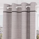 SOLEIL D'OCRE Rideau à oeillets en coton recyclé PIERRE, par Soleil d'Ocre. Coloris disponibles : Noir, Bleu, Gris