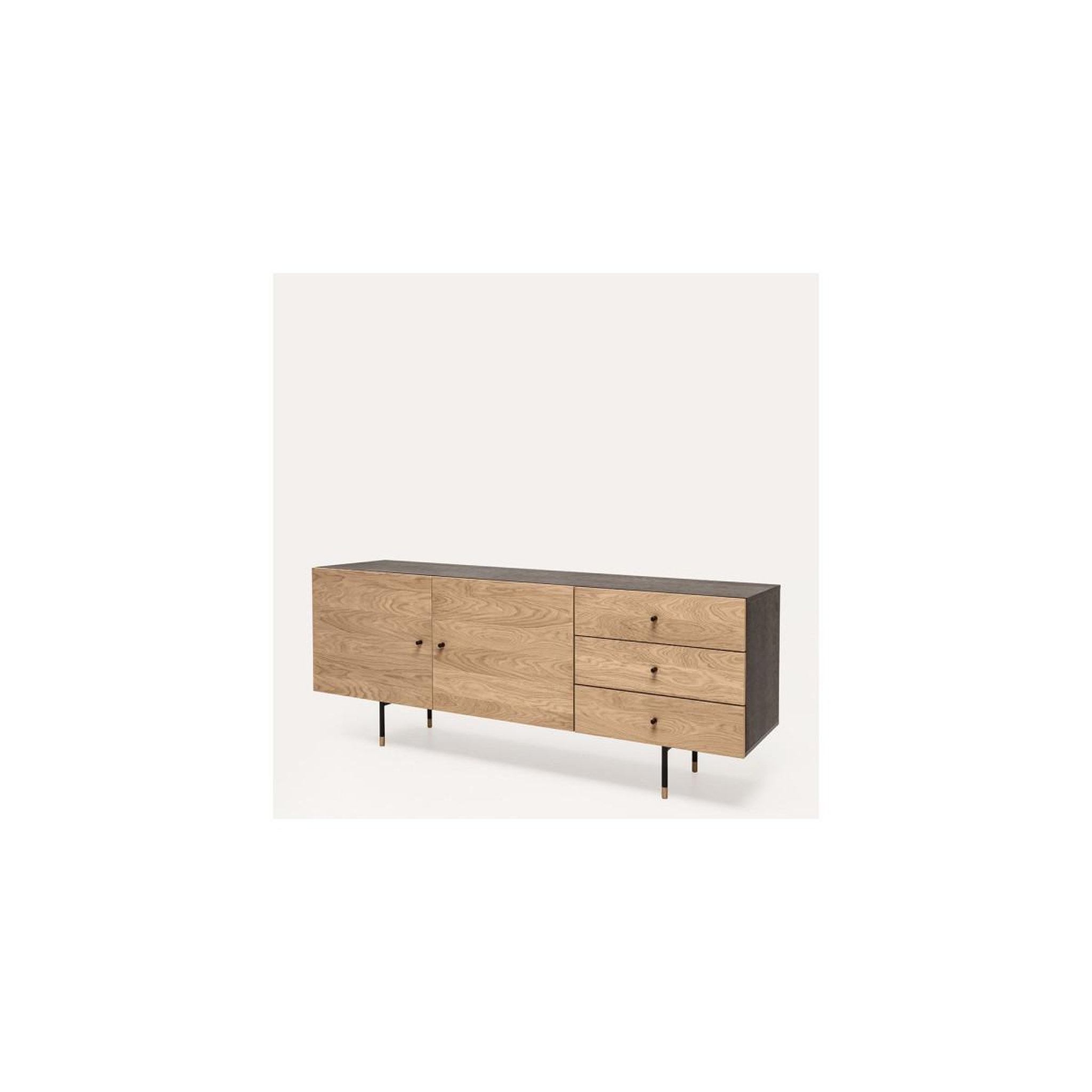 Voir la diapositive 2 : Paris Prix Buffet 2 portes & 3 tiroirs  jugend  180cm chêne