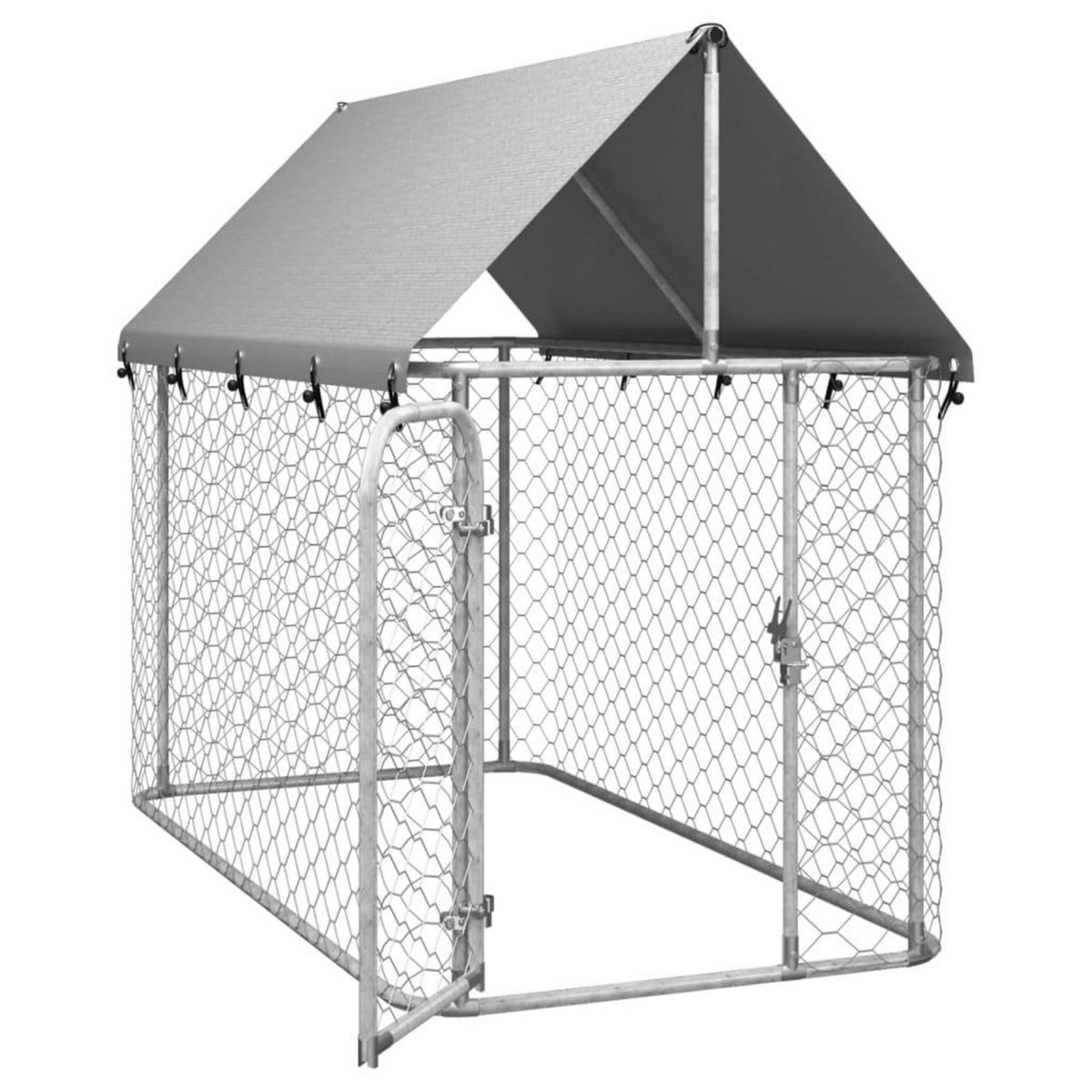 VIDAXL Chenil exterieur avec toit 200x100x150 cm