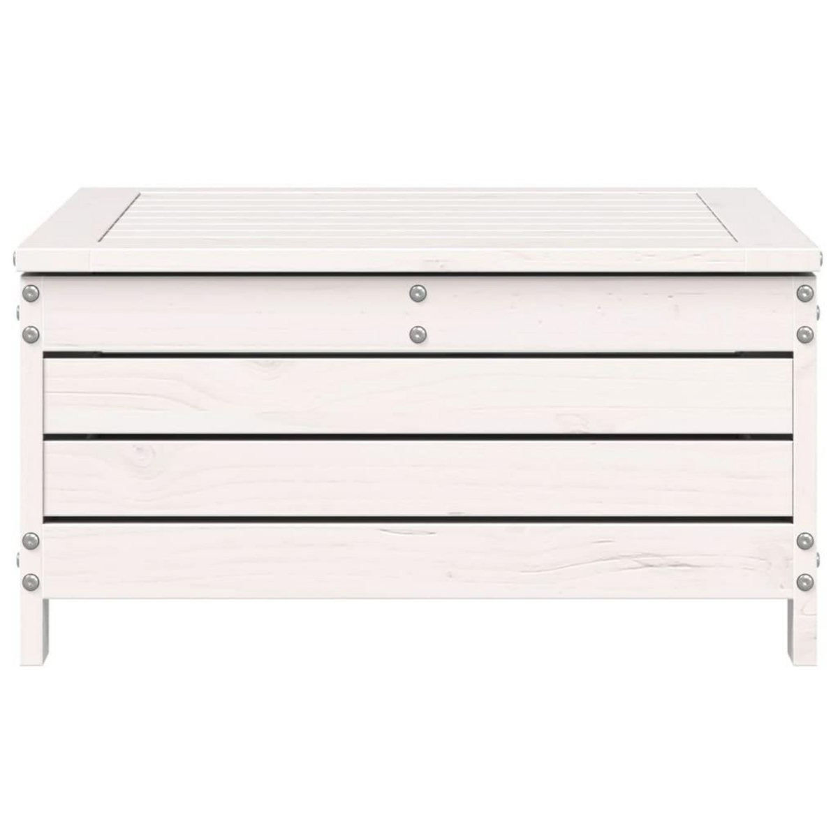 VIDAXL Repose-pied de jardin blanc 62x63,5x32 cm bois de pin massif