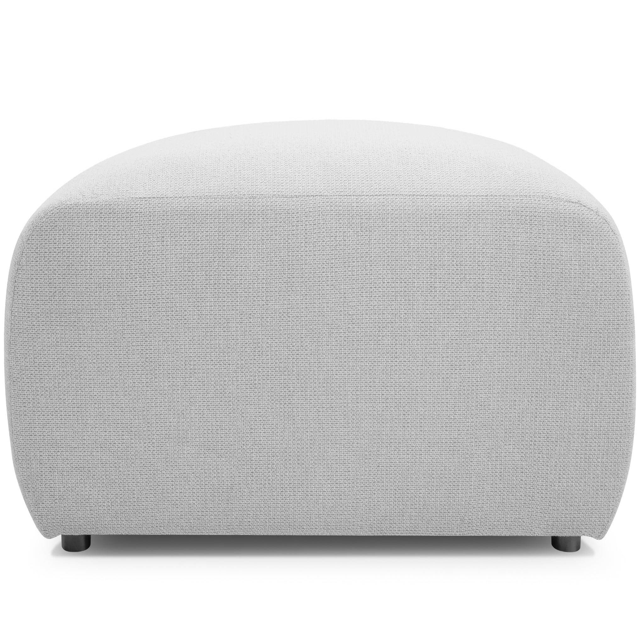 Voir la diapositive 1 : CASANOVA PARIS Sacha - pouf en tissu chiné 105x57x40