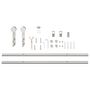 Voir la diapositive 5 : VIDAXL Kit fixation porte coulissante 183 cm Acier inoxydable Argente