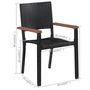 Voir la diapositive 6 : VIDAXL Ensemble a manger de jardin 3 pcs Noir