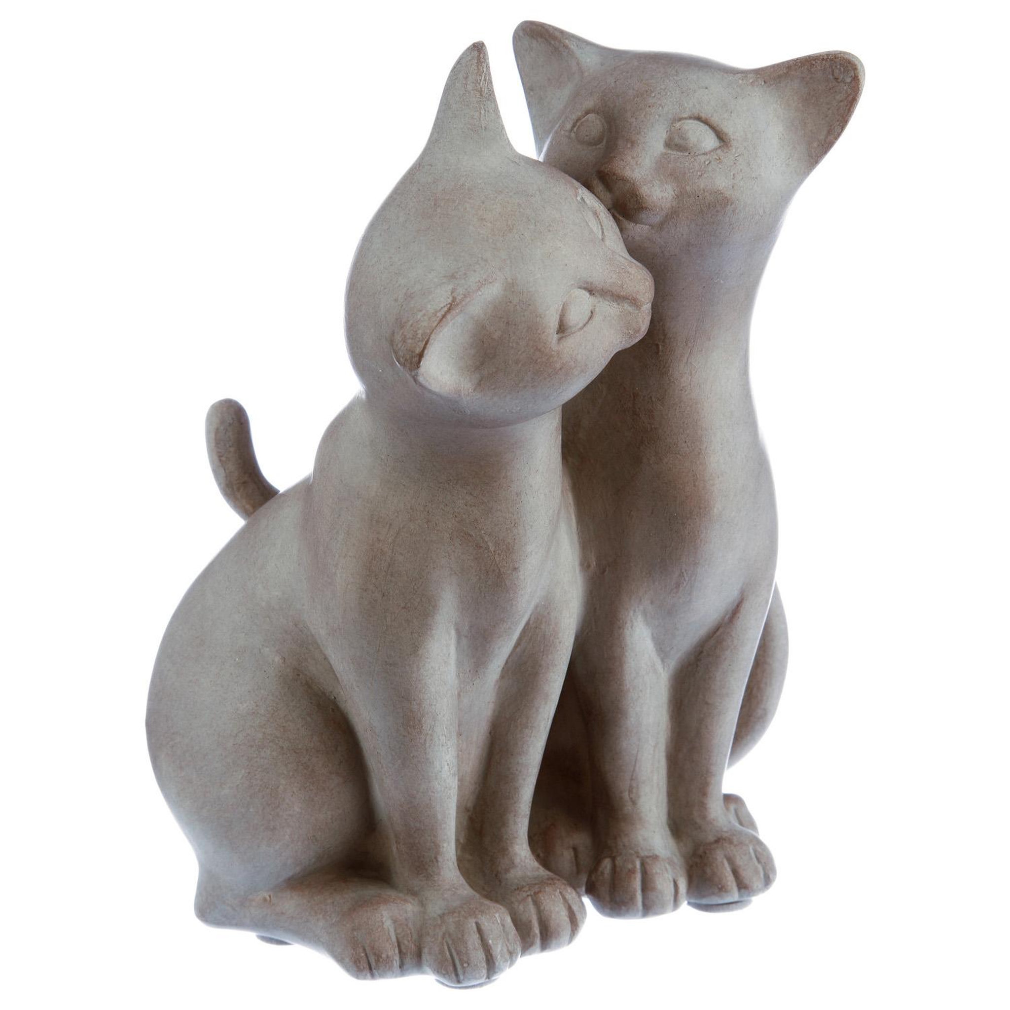 ATMOSPHERA Statuette Chat - Résine - Bisou