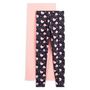 Voir la diapositive 1 : INEXTENSO Lot de 2 leggings coeurs fille