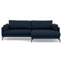 Voir la diapositive 3 : LISA DESIGN Carlos - canapé d'angle droit 4 places ultra moelleux en tissu texturé