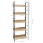 Voir la diapositive 6 : VIDAXL Bibliotheque a 5 niveaux chene 60x27,6x158,5 cm bois ingenierie