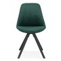 Voir la diapositive 2 : Paris Prix Chaise Vintage en Velours  Marty  84cm Vert & Noir
