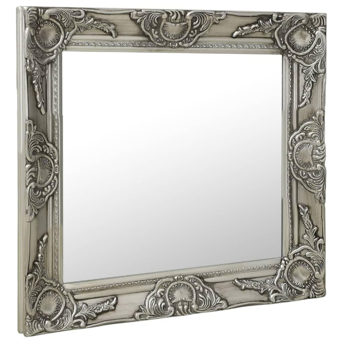 VIDAXL Miroir mural style baroque 50x50 cm Argente