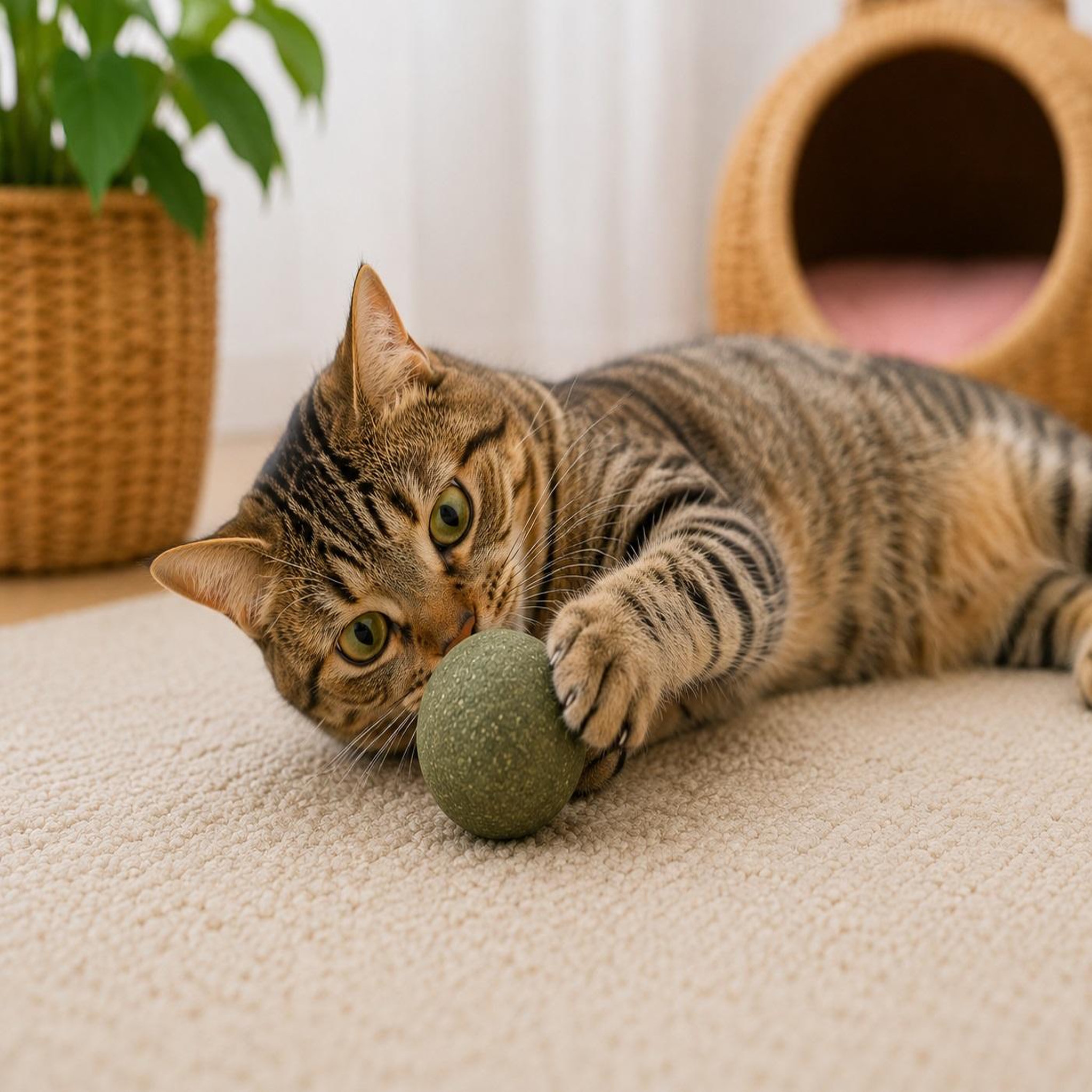 Voir la diapositive 2 : Eden Balle de cataire naturelle katti jouet pour chat