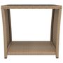 Voir la diapositive 3 : VIDAXL Table a the dessus en verre beige Resine tressee verre trempe