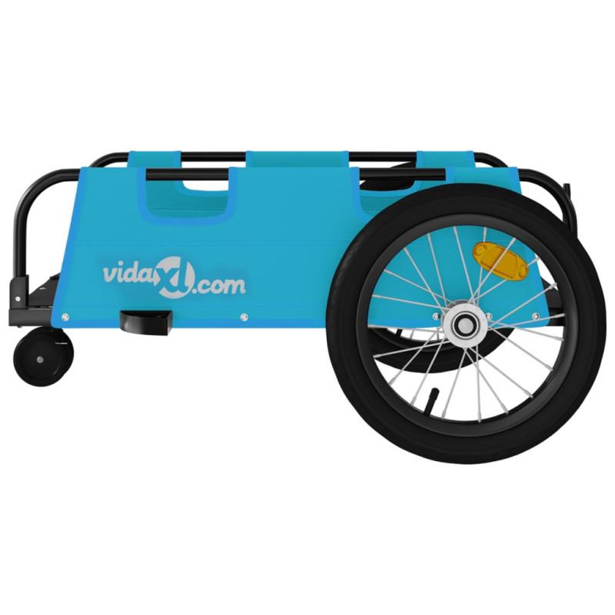 Voir la diapositive 6 : VIDAXL Remorque de vélo bleu tissu oxford et fer