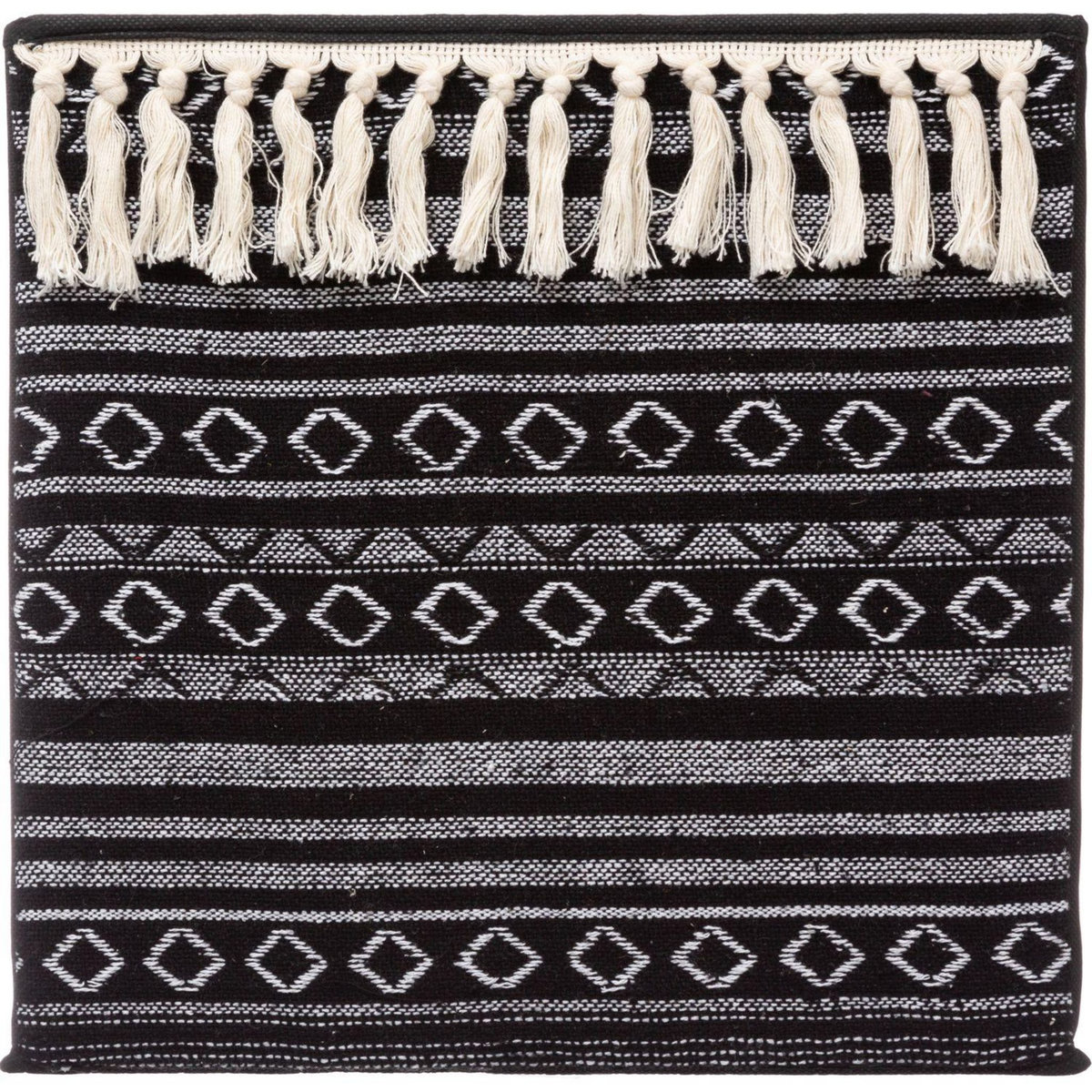 FIVE Boîte de rangement design ethnique Mix n' modul - L. 31 x l. 31 cm - Noir