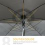 Voir la diapositive 4 : OUTSUNNY Parasol inclinable octogonal  Ø 1,8 x 2,09H m acier époxy polyester 160 g/m² anti-UV50+ gris