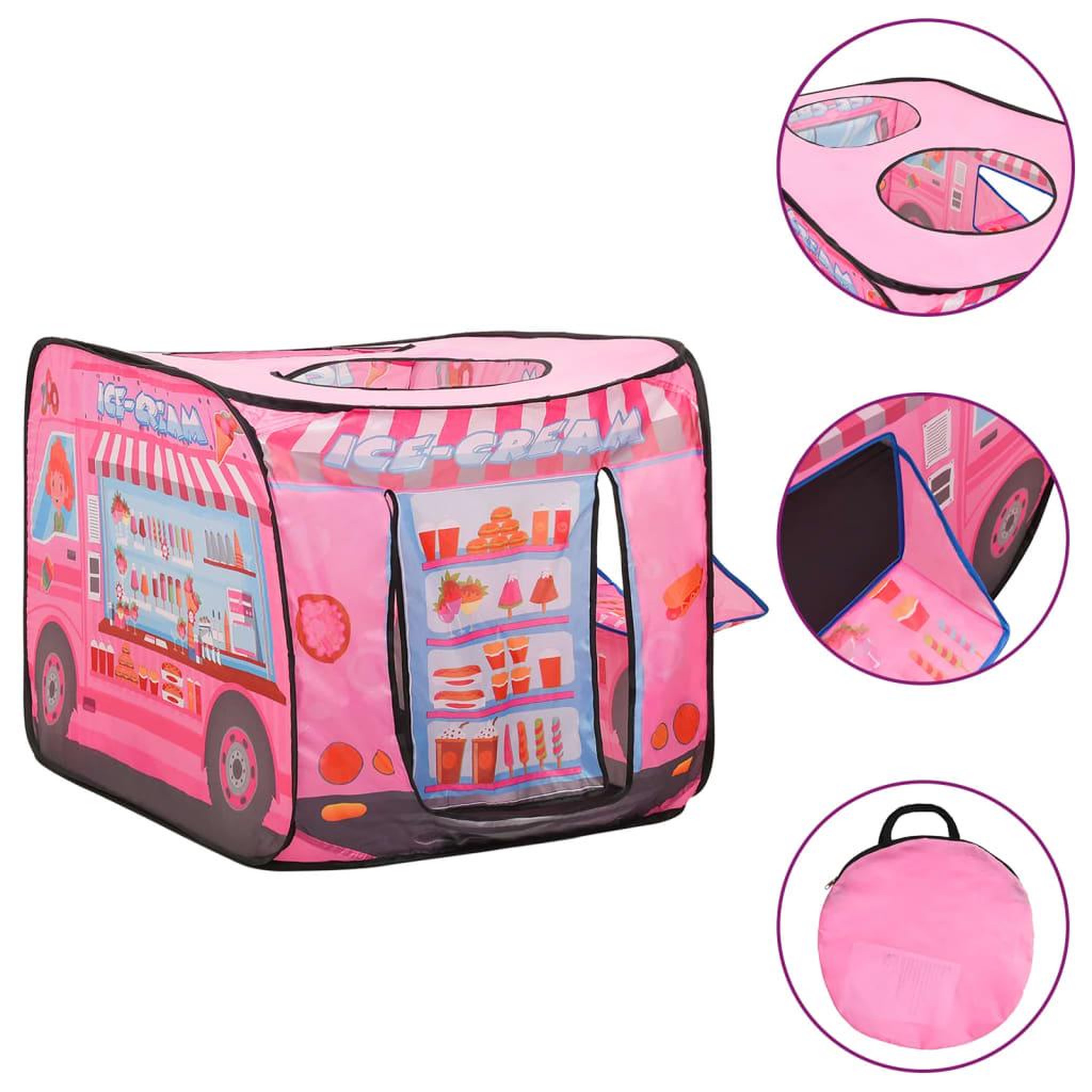 Voir la diapositive 3 : VIDAXL Tente de jeu pour enfants avec 250 balles Rose 70x112x70 cm