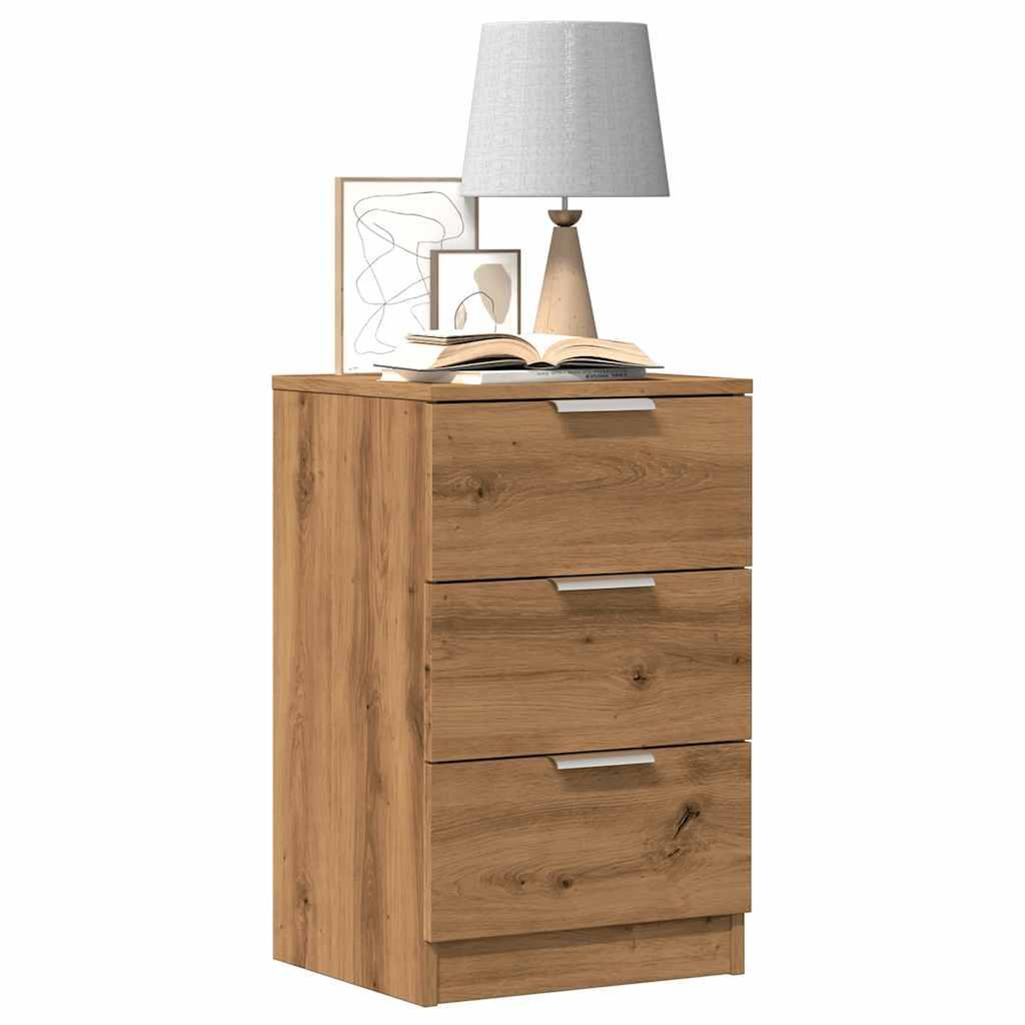 VIDAXL Table de chevet chene artisanal 40x36x65 cm bois d'ingenierie