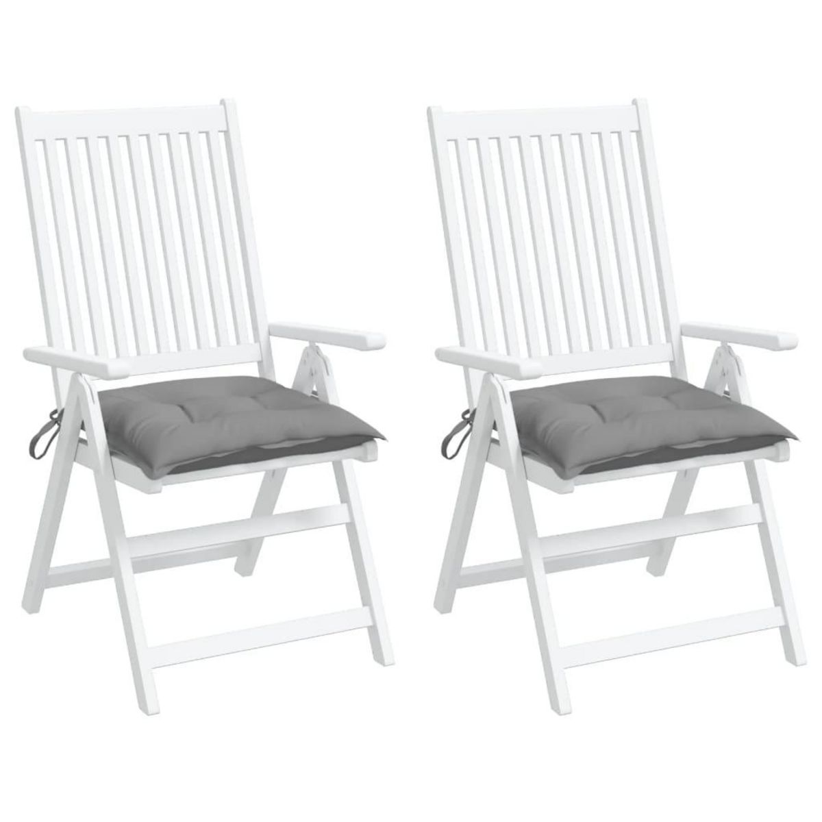 VIDAXL Coussins de chaise lot de 2 gris 50x50x7 cm tissu oxford