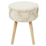 Paris Prix Tabouret Design Ethnique  Mirage  41cm Blanc