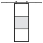 VIDAXL Porte coulissante kit de quincaillerie trempe verre aluminium