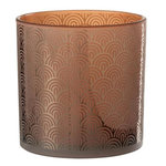 Paris Prix Photophore Déco en Verre  Arc  15cm Orange