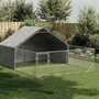 Voir la diapositive 1 : VIDAXL Niche d'exterieur pour chien enclos 5x3x1,9 m acier galvanise