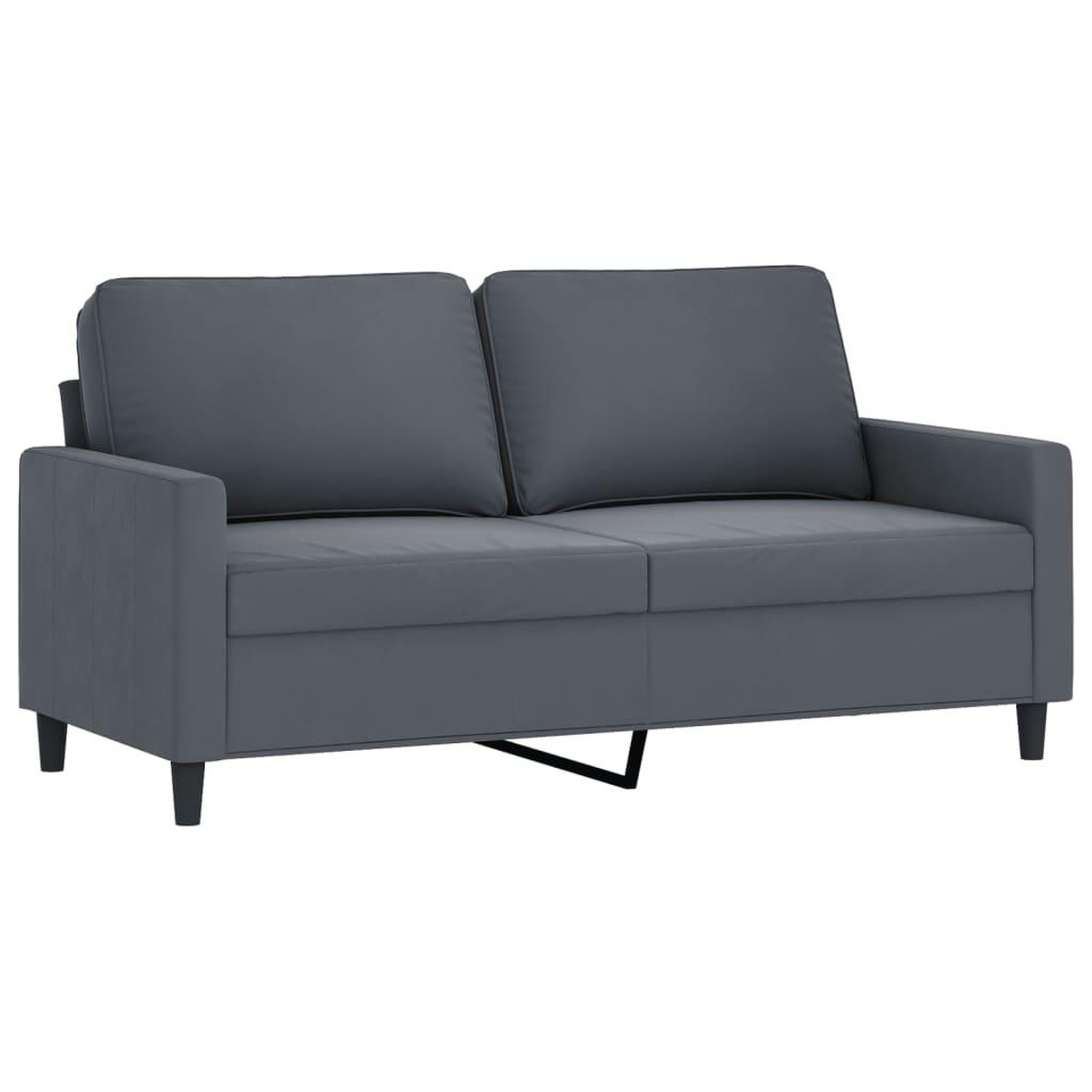 Voir la diapositive 4 : VIDAXL Ensemble de canapes 3 pcs avec coussins Gris fonce Velours