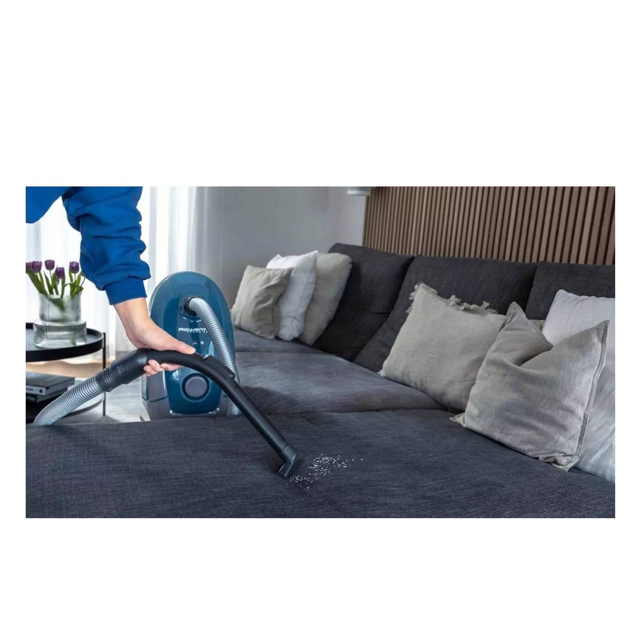 Voir la diapositive 4 : ROWENTA Aspirateur traineau 900w 76db bleu - ro3126ea