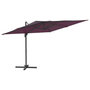 Voir la diapositive 2 : VIDAXL Parasol cantilever a LED Rouge Bordeaux 400x300 cm