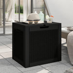 VIDAXL Boîte de stockage de jardin noir 55,5x43x53 cm polypropylene