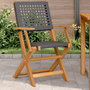 Voir la diapositive 1 : VIDAXL Chaises de jardin lot de 2 noir bois massif d'acacia et rotin