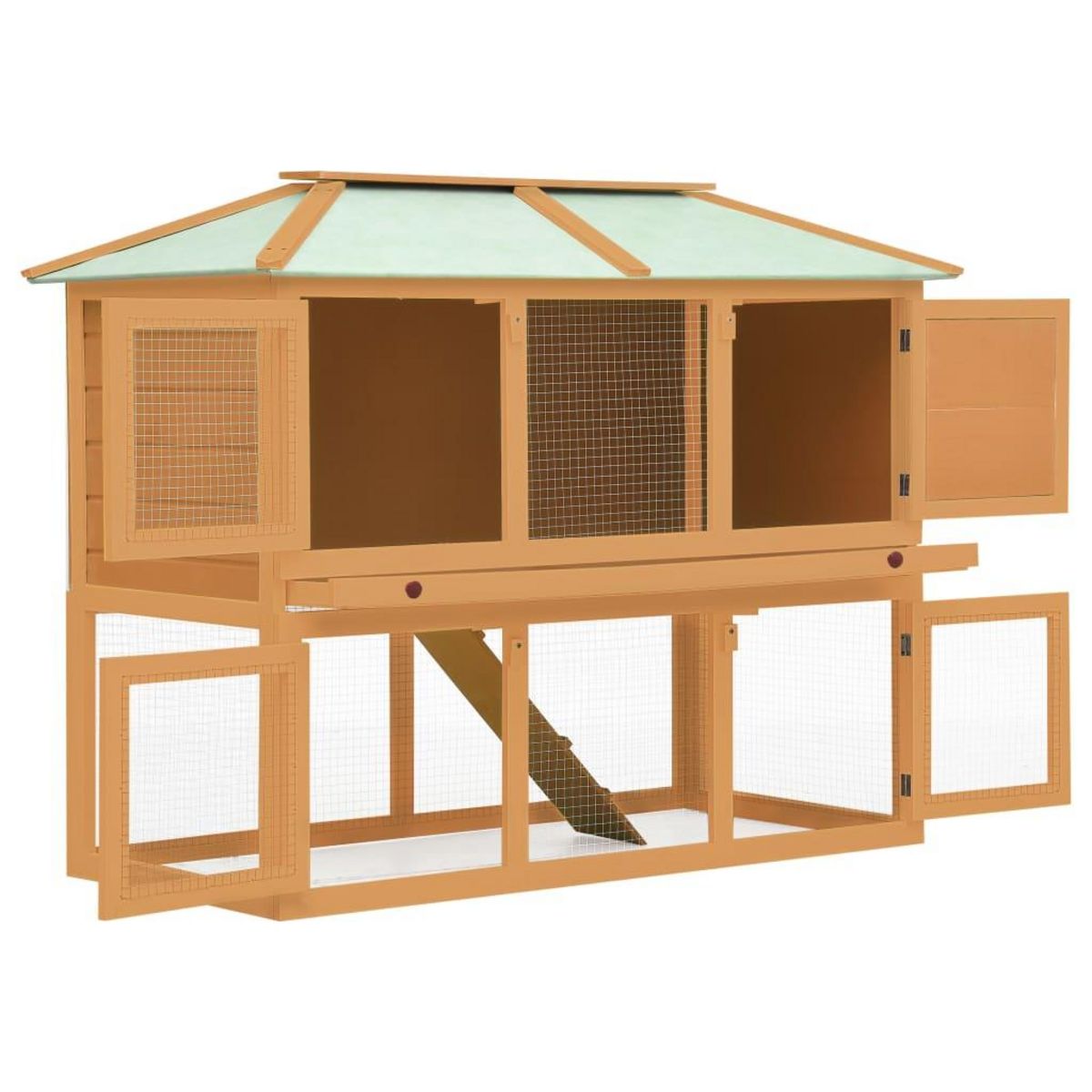 VIDAXL Cage double pour animaux Bois