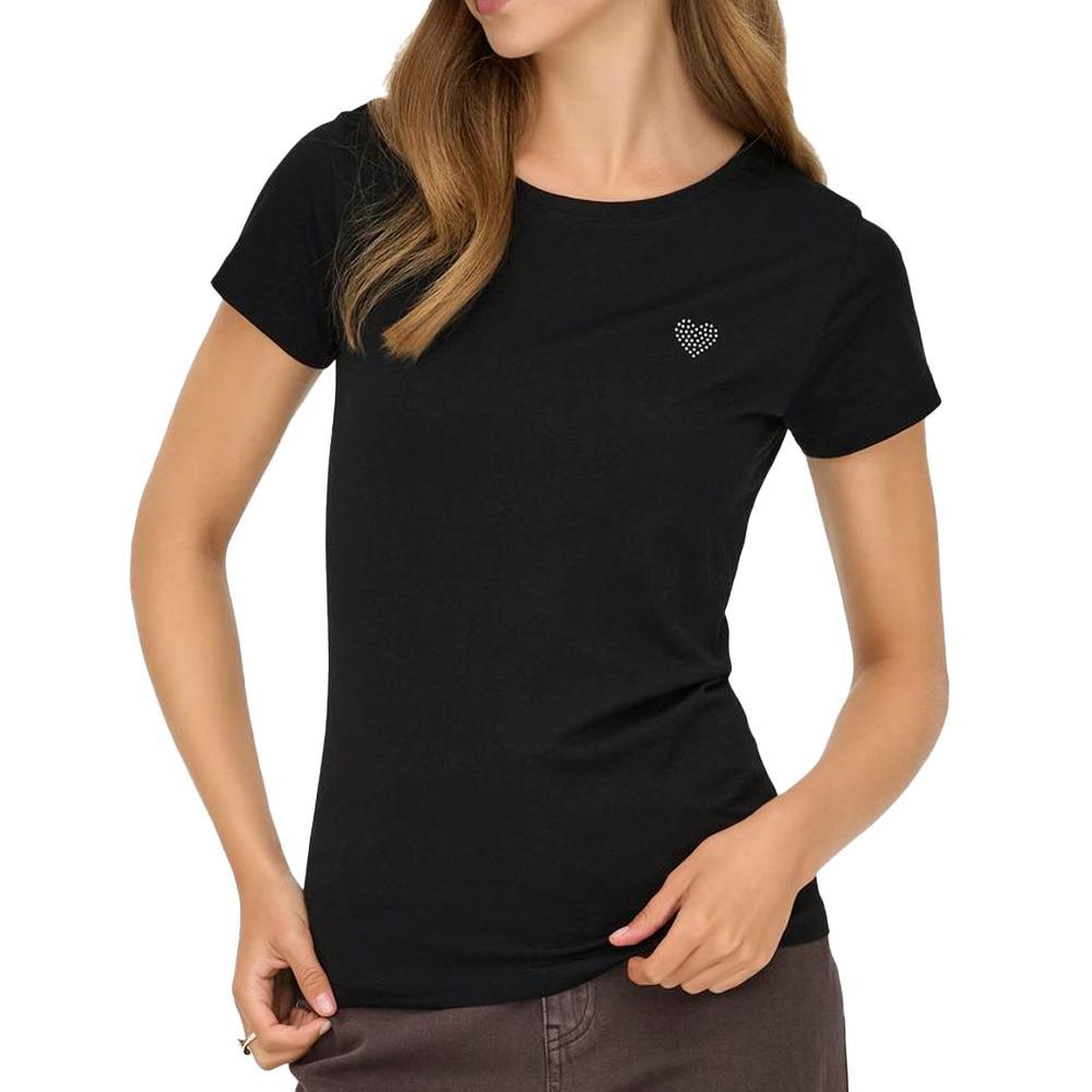 JACQUELINE DE YONG T-Shirt Noir JDY Femme Jdy Detail. Coloris disponibles : Noir