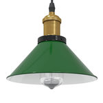 VIDAXL Lampe suspendue reglable hauteur E27 vert brillant Ø 22cm metal
