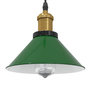 Voir la diapositive 1 : VIDAXL Lampe suspendue reglable hauteur E27 vert brillant Ø 22cm metal
