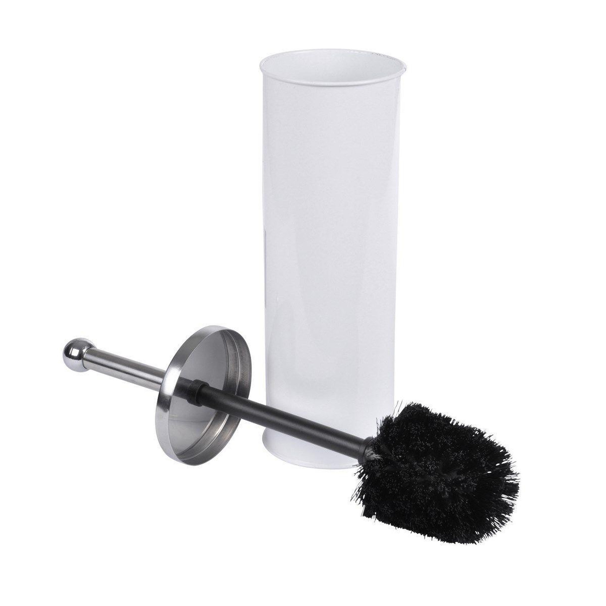 Voir la diapositive 1 : HOMEA Brosse wc en métal  vitamine ii  37cm blanc