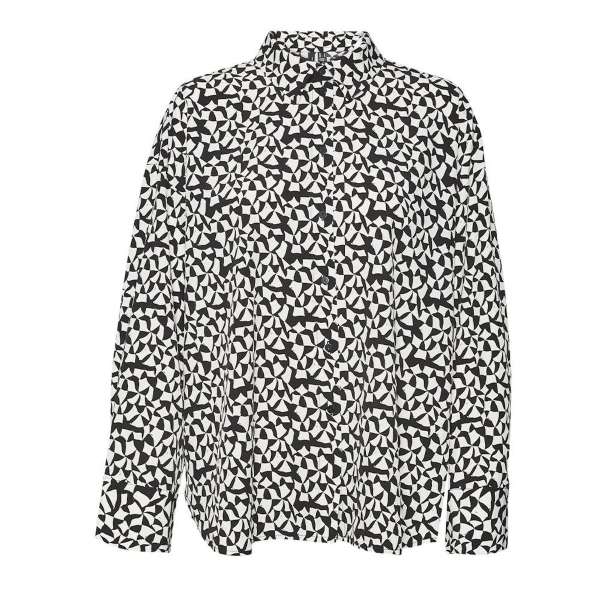 Vero Moda Chemisier Noir/Blanc Femme Vero Moda Meva Oya