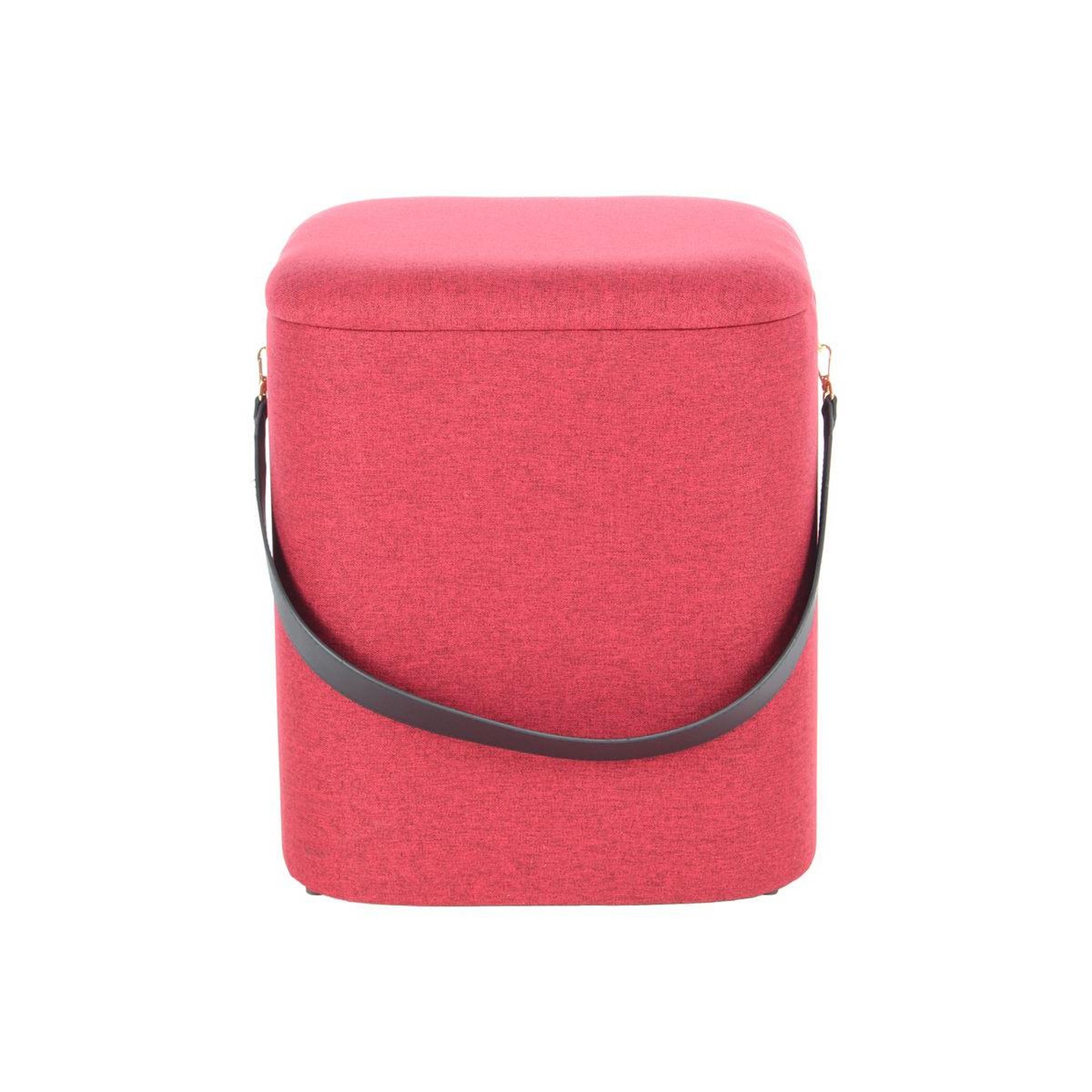 Voir la diapositive 2 : Paris Prix Lot de 2 poufs & coffres de rangement  arabella  44cm rouge & noir