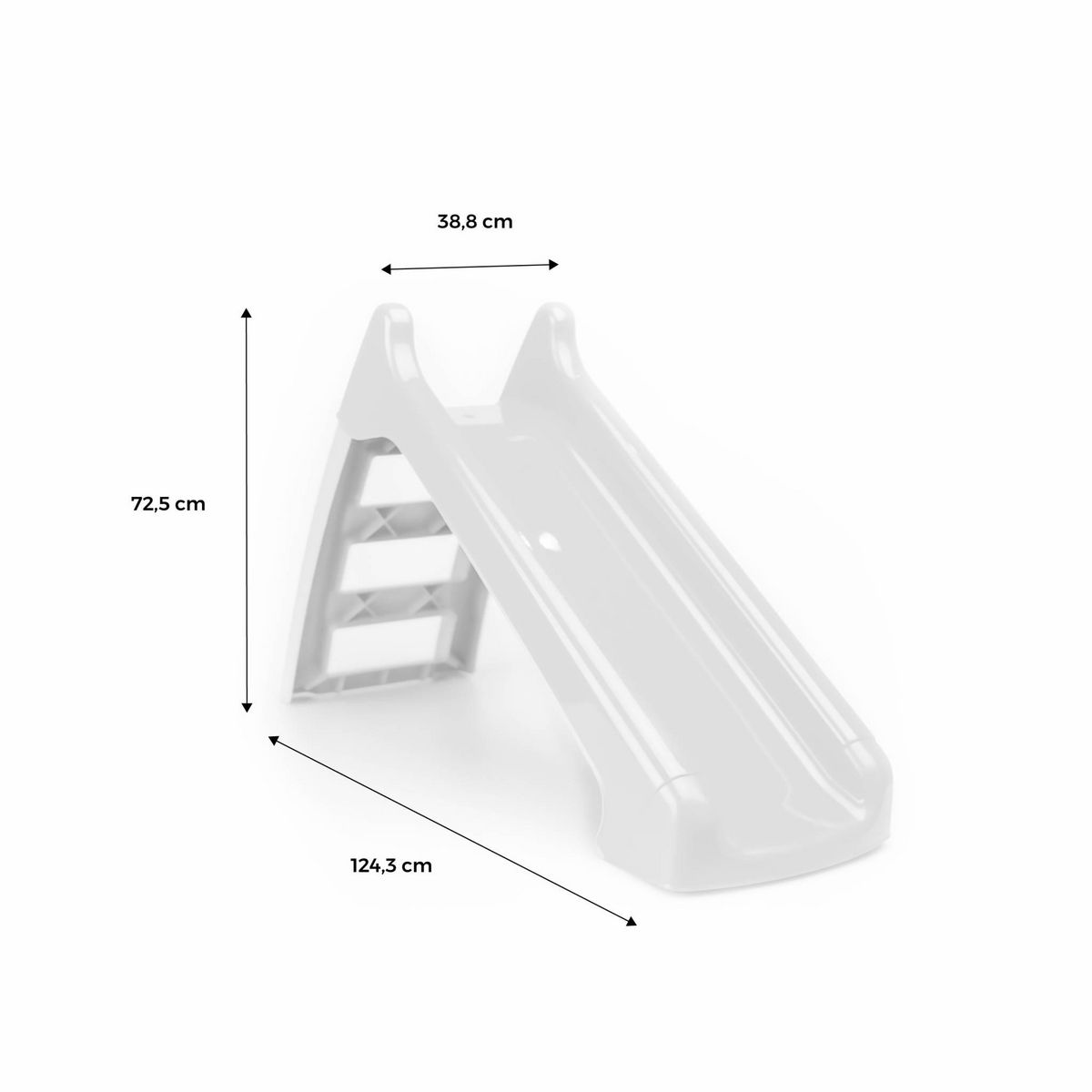 SWEEEK Petit toboggan avec connexion à eau orange et vert 120 cm – toboggan premier âge Léo