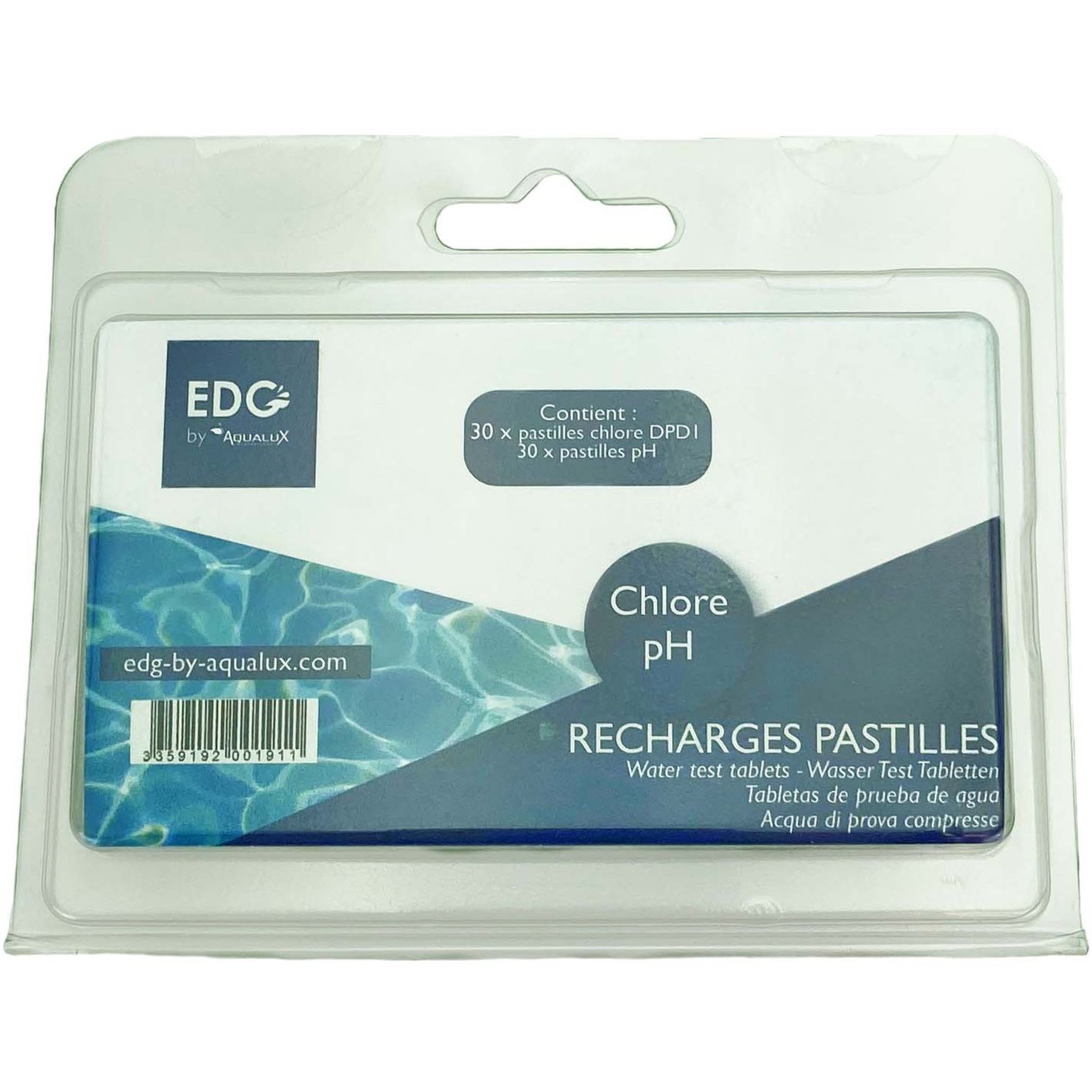 EDG By Aqualux Recharge pour trousse d'analyse - Chlore et Ph