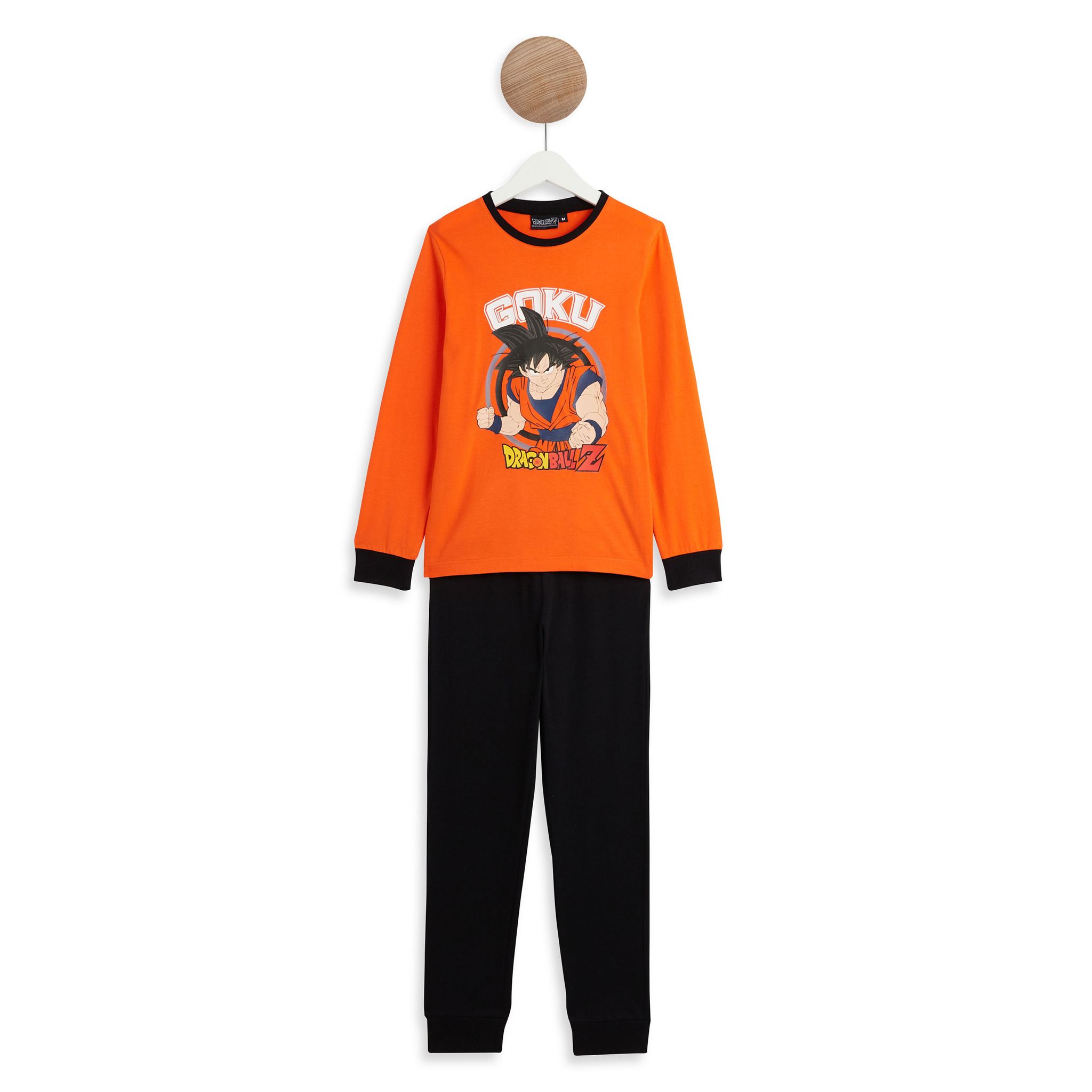 Pyjama Garçon Dragon Ball Z Goku - Haut Noir, Pantalon Kaki, Manches Longues, Taille Enfant - 13