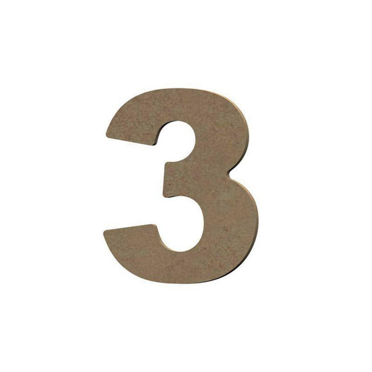 GOMILLE Chiffre 3 en bois MDF à décorer - 8 cm