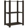 Voir la diapositive 5 : VIDAXL Support de rangement a 3 niveaux noir 60x38x90 cm bois pin
