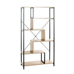 Paris Prix Étagère Bibliothèque  Miranda  163cm Chêne & Noir