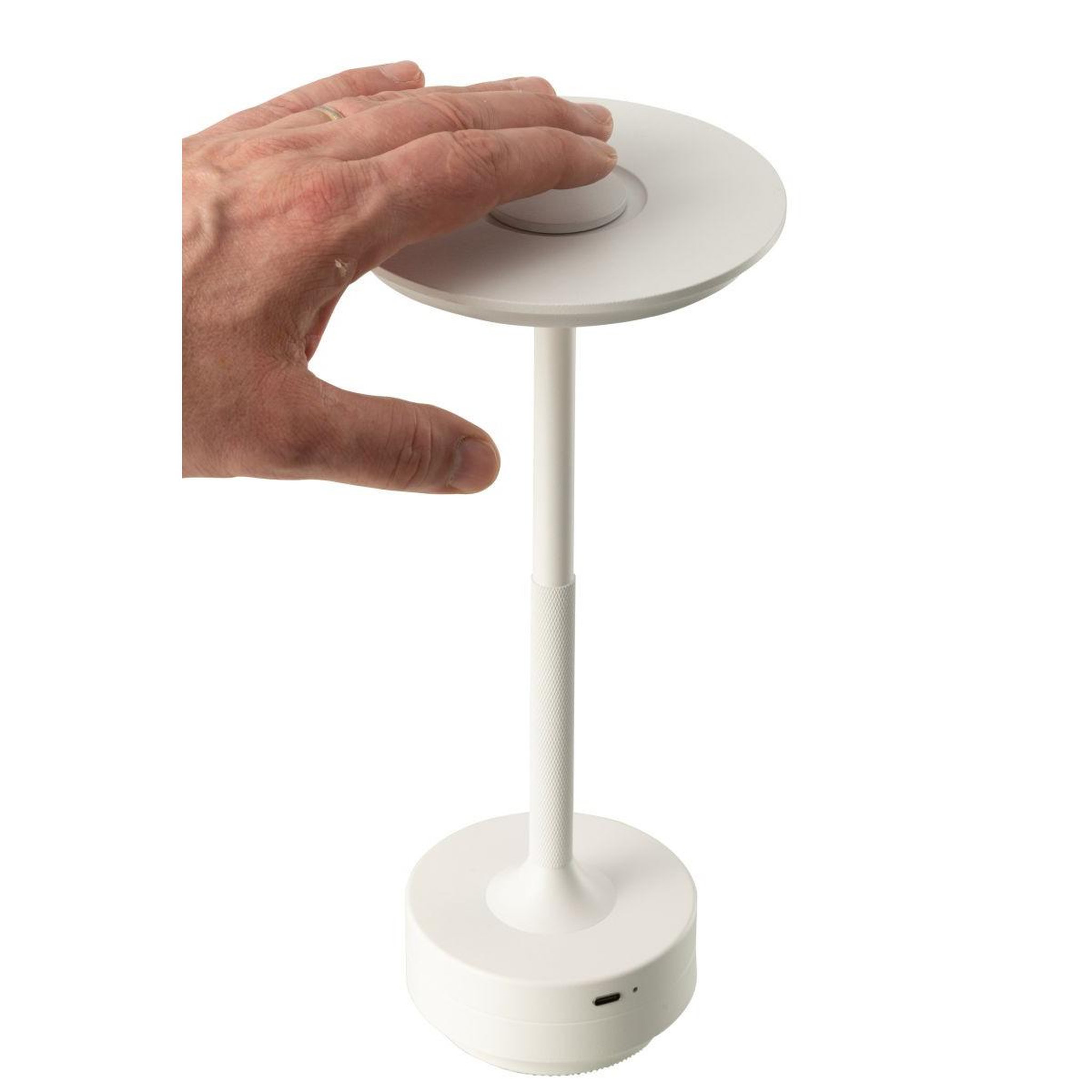 Voir la diapositive 4 : J-LINE Lampe à poser à led  touch  27cm blanc
