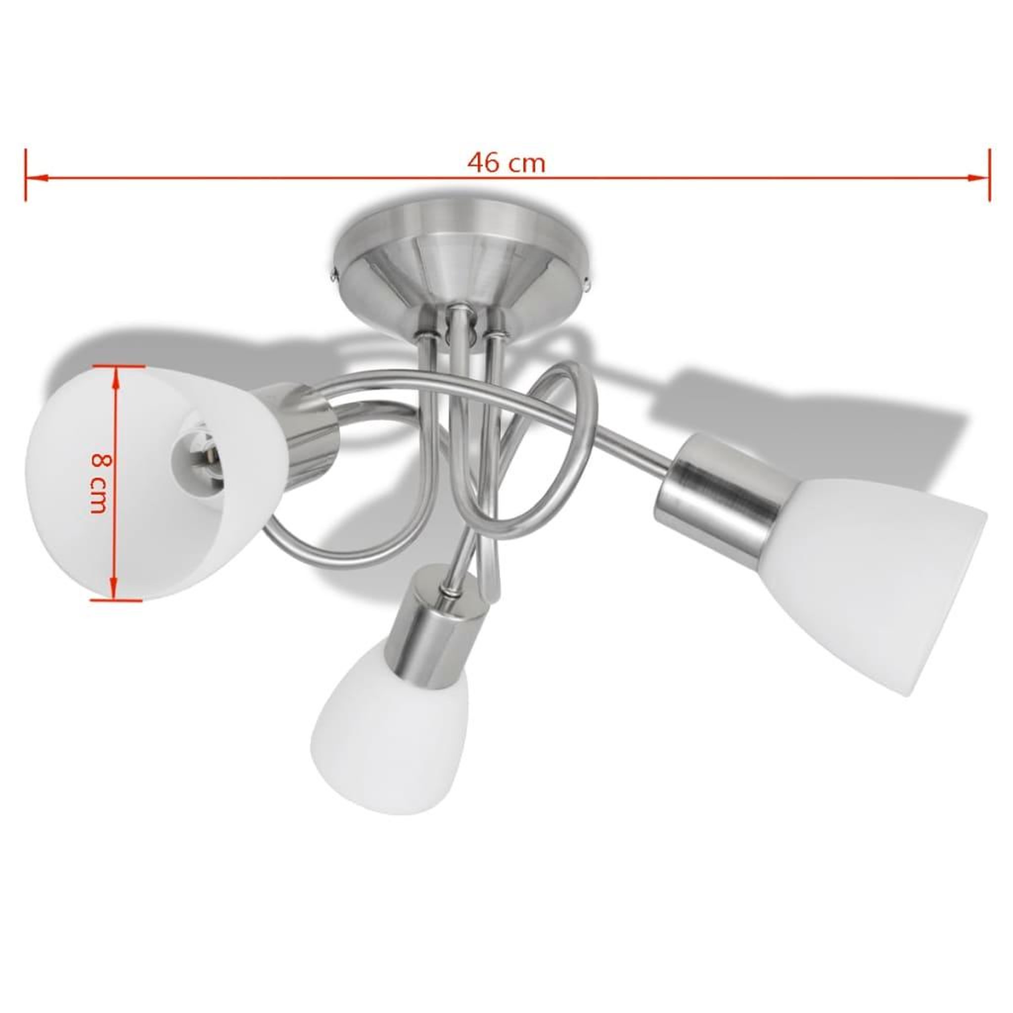 Voir la diapositive 6 : VIDAXL Plafonnier avec abat-jour en verre pour 3 ampoules E14