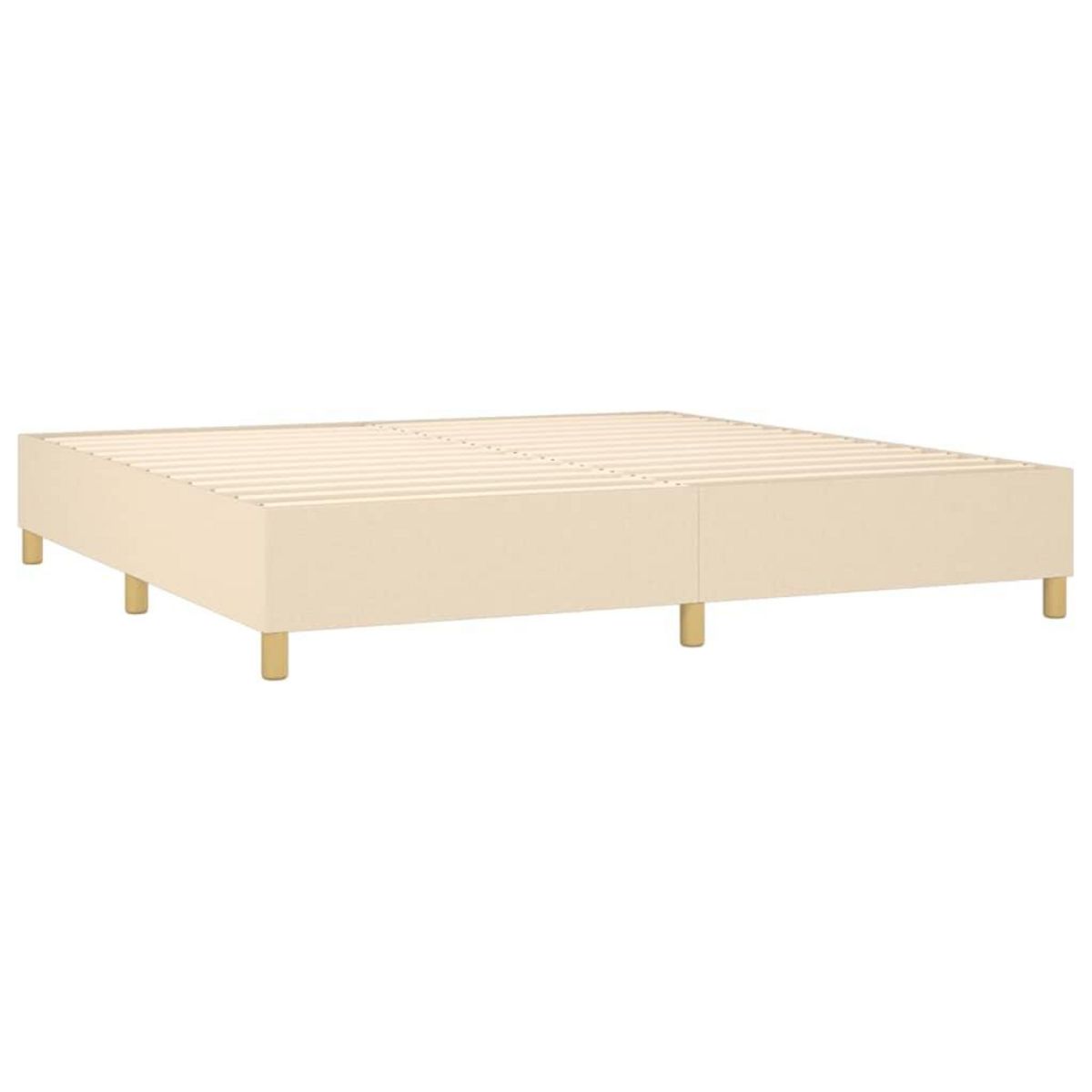 VIDAXL Cadre de lit sans matelas creme 200x200 cm tissu